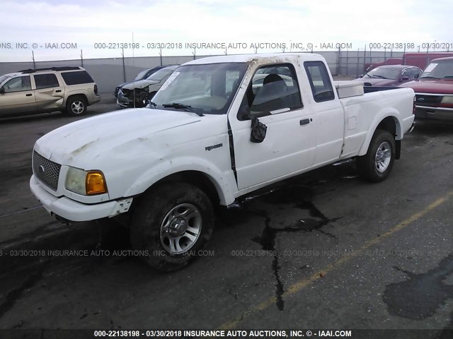 1FTYR14V03PA41194 - 2003 FORD RANGER SUPER CAB WHITE photo 2