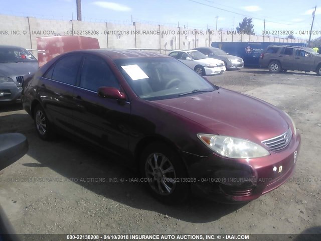 4T1BE32K65U099154 - 2005 TOYOTA CAMRY LE/XLE/SE MAROON photo 1