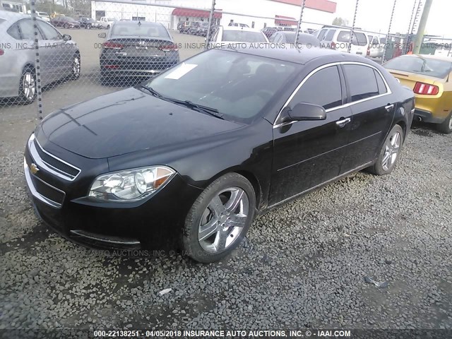 1G1ZC5E04CF315267 - 2012 CHEVROLET MALIBU 1LT BLACK photo 2