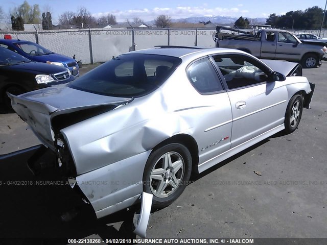 2G1WX15KX29375725 - 2002 CHEVROLET MONTE CARLO SS SILVER photo 4