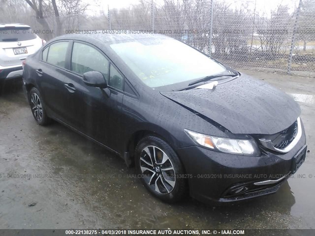 19XFB2F91DE023127 - 2013 HONDA CIVIC EXL BLACK photo 1