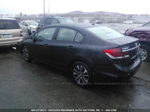 19XFB2F91DE023127 - 2013 HONDA CIVIC EXL BLACK photo 3