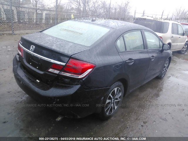 19XFB2F91DE023127 - 2013 HONDA CIVIC EXL BLACK photo 4