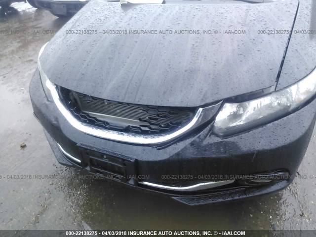 19XFB2F91DE023127 - 2013 HONDA CIVIC EXL BLACK photo 6