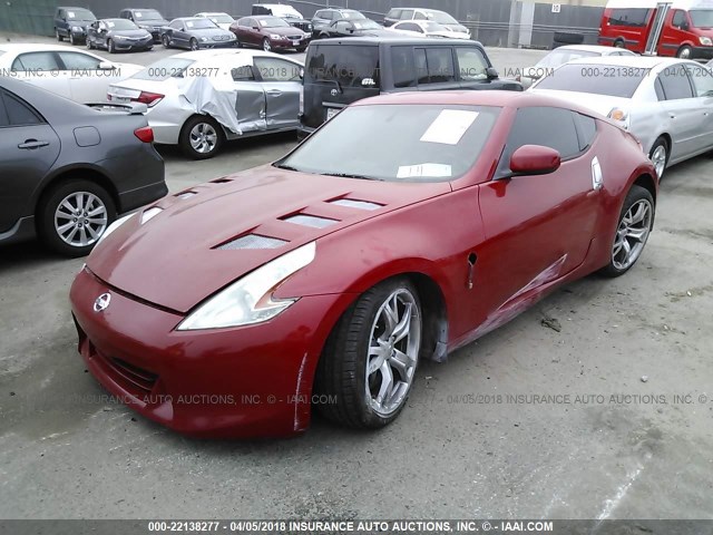 JN1AZ4EH8AM500596 - 2010 NISSAN 370Z RED photo 2