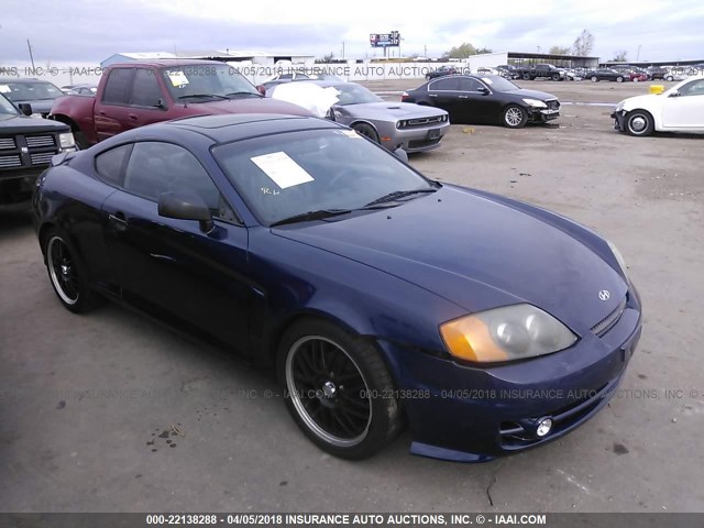 KMHHN65F83U031400 - 2003 HYUNDAI TIBURON GT BLUE photo 1