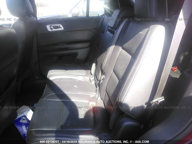 1FM5K8F82DGA67249 - 2013 FORD EXPLORER LIMITED 红色 照片 8