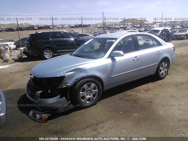 5NPET46C67H294491 - 2007 HYUNDAI SONATA GLS Light Blue photo 2