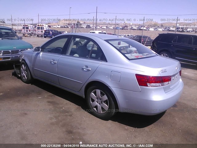 5NPET46C67H294491 - 2007 HYUNDAI SONATA GLS Light Blue photo 3