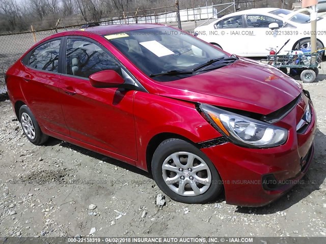 KMHCT4AE6DU463342 - 2013 HYUNDAI ACCENT GLS/GS RED photo 1