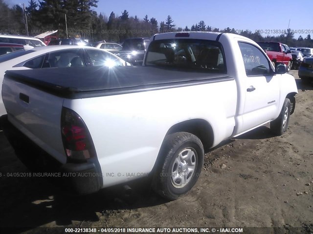 5TENX22NX7Z336142 - 2007 TOYOTA TACOMA WHITE photo 4