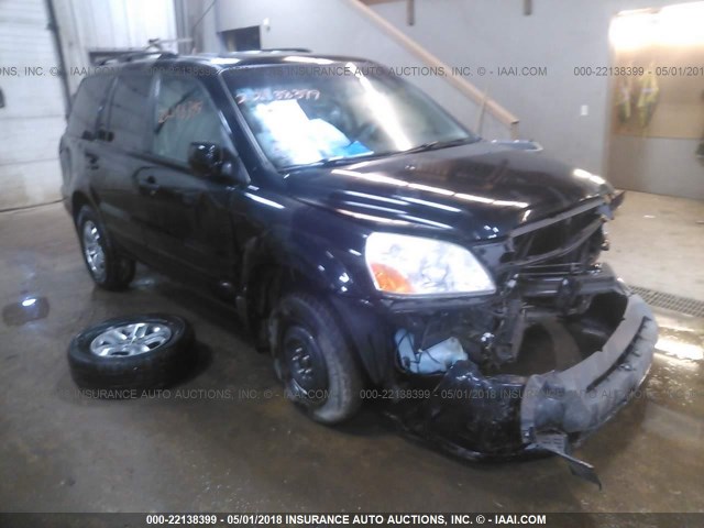 2HKYF18454H530052 - 2004 HONDA PILOT EX BLACK photo 1