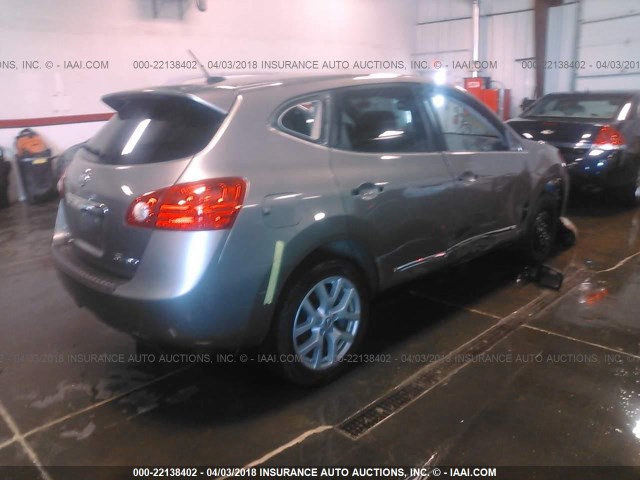 JN8AS5MV5CW392240 - 2012 NISSAN ROGUE S/SV GRAY photo 4