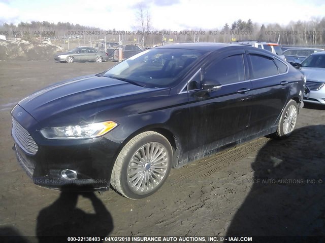 3FA6P0K95DR347210 - 2013 FORD FUSION TITANIUM BLACK photo 2