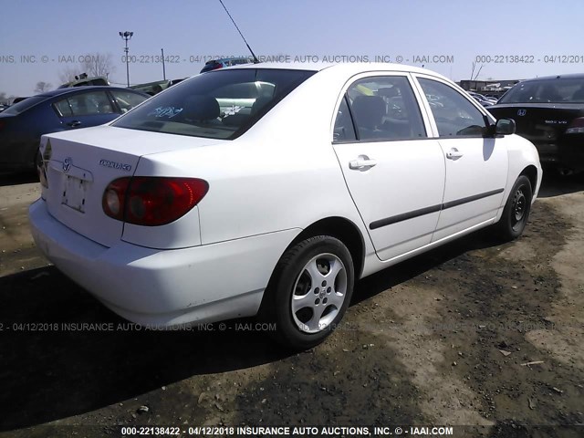 2T1BR32E55C345031 - 2005 TOYOTA COROLLA CE/LE/S WHITE photo 4