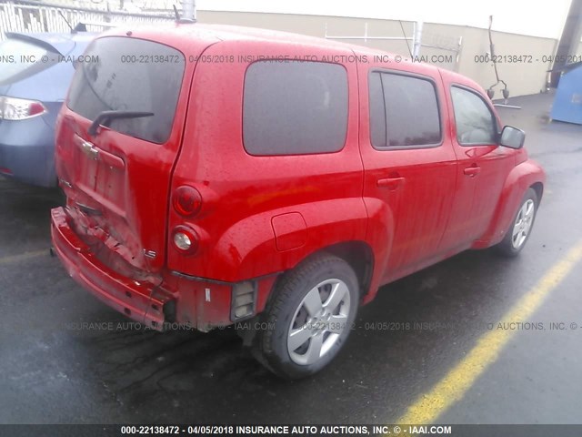 3GNCA13D08S706086 - 2008 CHEVROLET HHR LS RED photo 4