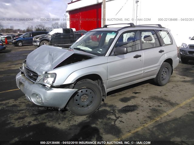 JF1SG65664H736510 - 2004 SUBARU FORESTER 2.5XS SILVER photo 2