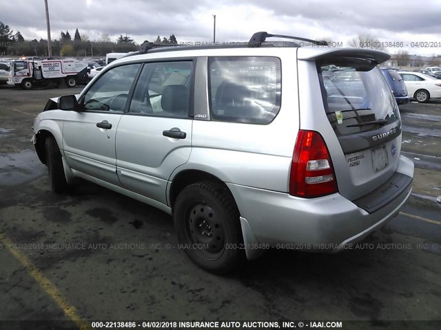 JF1SG65664H736510 - 2004 SUBARU FORESTER 2.5XS SILVER photo 3