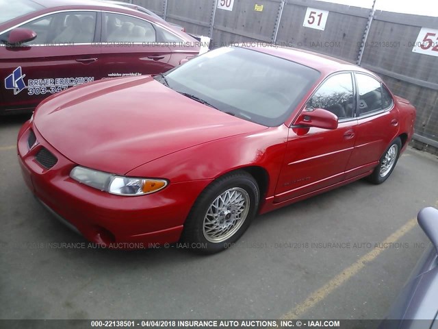 1G2WP52K4YF194725 - 2000 PONTIAC GRAND PRIX GT RED photo 2