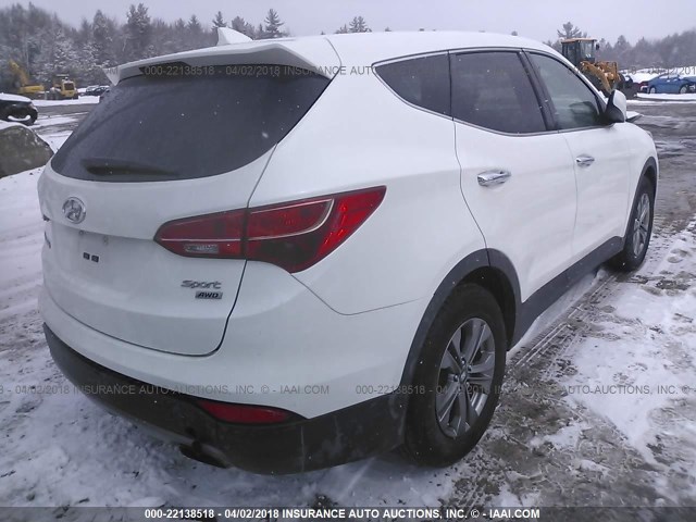 5XYZTDLB2FG299044 - 2015 HYUNDAI SANTA FE SPORT  WHITE photo 4