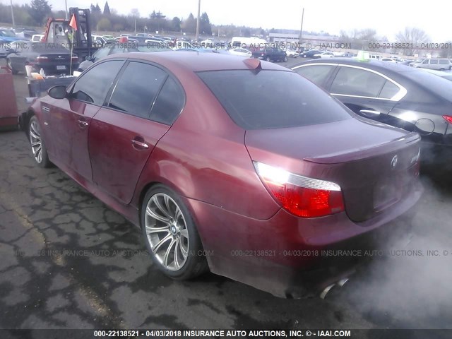 WBSNB935X6B582805 - 2006 BMW M5 BURGUNDY photo 3