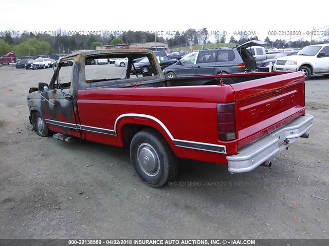 2FTCF10D6CCA78820 - 1982 FORD F100 RED photo 3