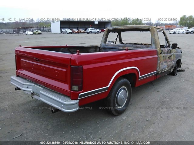2FTCF10D6CCA78820 - 1982 FORD F100 RED photo 4