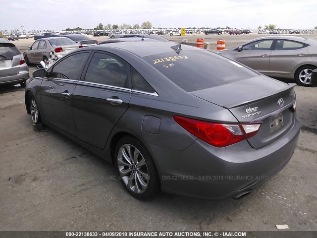 5NPEC4AB9CH419959 - 2012 HYUNDAI SONATA SE/LIMITED GRAY photo 3