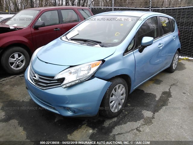 3N1CE2CP0FL394133 - 2015 NISSAN VERSA NOTE S/S PLUS/SV/SL/SR BLUE photo 2