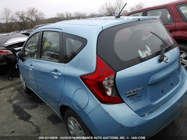 3N1CE2CP0FL394133 - 2015 NISSAN VERSA NOTE S/S PLUS/SV/SL/SR BLUE photo 3