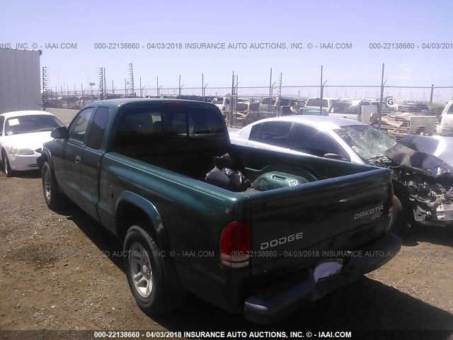 1D7HL12X63S231963 - 2003 DODGE DAKOTA SXT GREEN photo 3