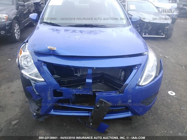 3N1CN7AP9GL840121 - 2016 NISSAN VERSA S/S PLUS/SV/SL BLUE photo 6