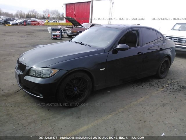 WBAVB17566NK37317 - 2006 BMW 325 I AUTOMATIC BLACK photo 2