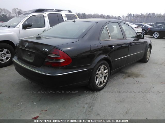 WDBUF26J75A652769 - 2005 MERCEDES-BENZ E 320 CDI BLACK photo 4