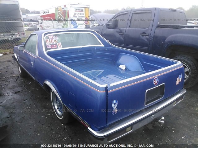 1W80M9K587301 - 1979 CHEVROLET EL CAMINO BLUE photo 3