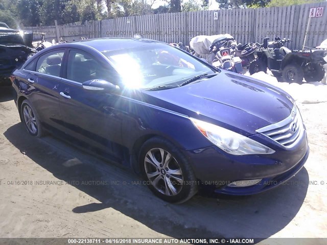 5NPEC4AC2BH140411 - 2011 HYUNDAI SONATA SE/LIMITED BLUE photo 1