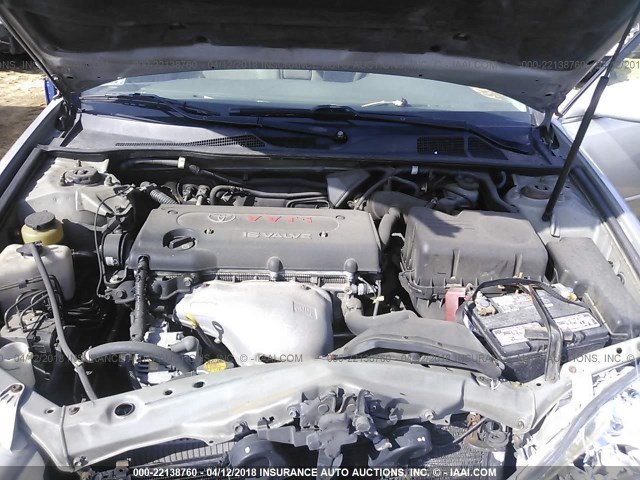 4T1BE32K82U526264 - 2002 TOYOTA CAMRY LE/XLE/SE SILVER photo 10