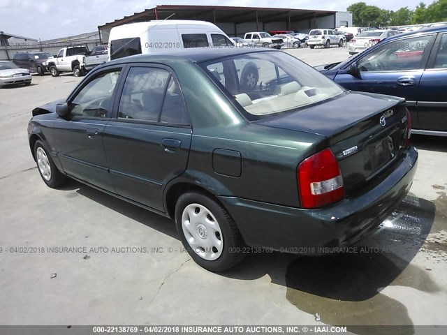 JM1BJ222710451377 - 2001 MAZDA PROTEGE DX/LX GREEN photo 3