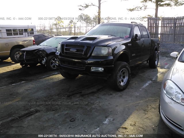 1FTPW145X5KE50811 - 2005 FORD F150 SUPERCREW BLACK photo 2