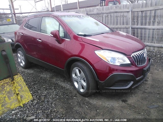 KL4CJASB0FB270092 - 2015 BUICK ENCORE RED photo 1