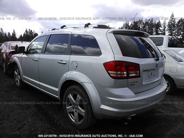 3D4PH9FV9AT206309 - 2010 DODGE JOURNEY R/T SILVER photo 3
