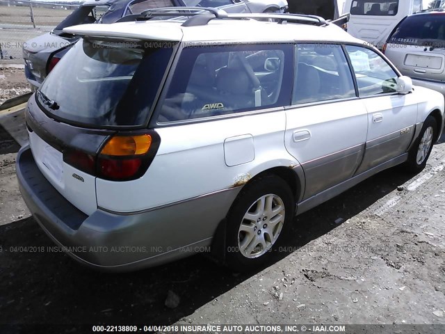 4S3BH6864Y6670298 - 2000 SUBARU LEGACY OUTBACK LIMITED WHITE photo 4