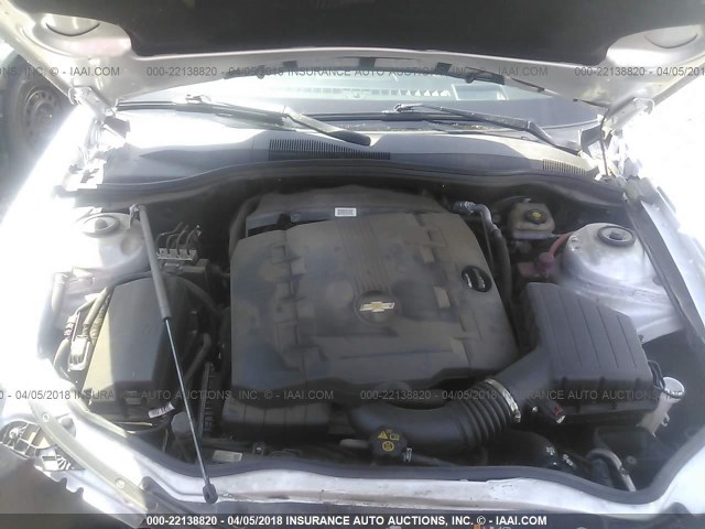 2G1FF1E36F9169268 - 2015 CHEVROLET CAMARO LT SILVER photo 10