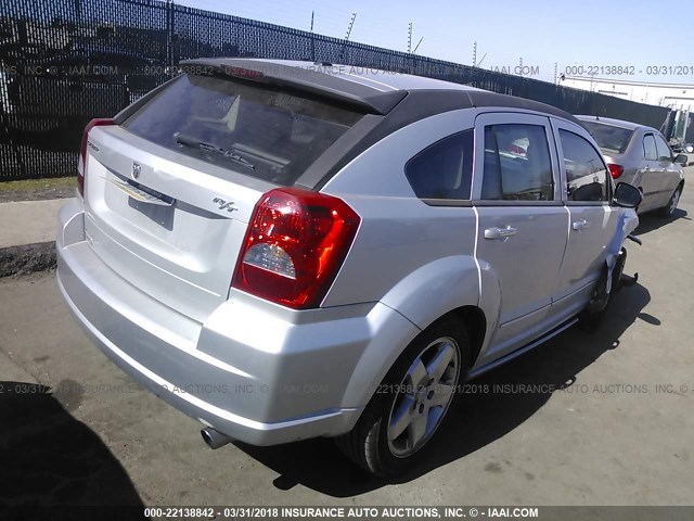 1B3HB78K57D331558 - 2007 DODGE CALIBER R/T SILVER photo 4