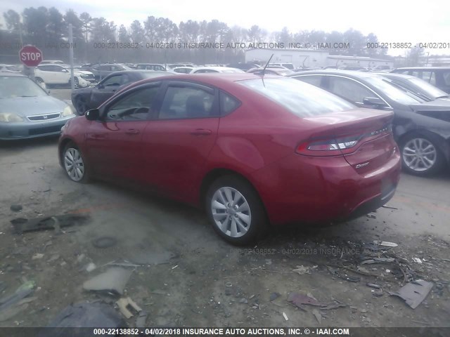 1C3CDFBB3ED759278 - 2014 DODGE DART SXT RED photo 3