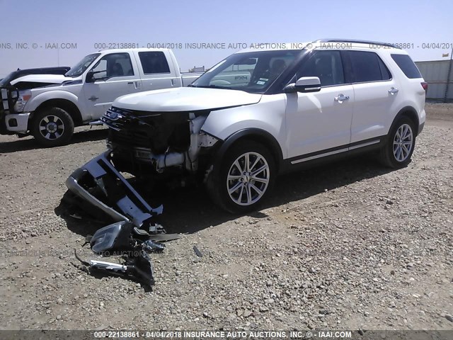 1FM5K7F80GGA25094 - 2016 FORD EXPLORER LIMITED 白色 照片 2