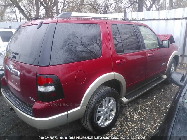 1FMEU74E36UB31848 - 2006 FORD EXPLORER EDDIE BAUER RED photo 4