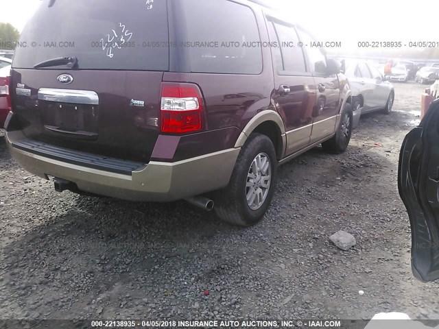 1FMJU1H53DEF11284 - 2013 FORD EXPEDITION XLT/KING RANCH MAROON photo 4