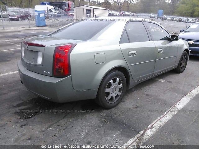 1G6DM56T250223705 - 2005 CADILLAC CTS GREEN photo 4