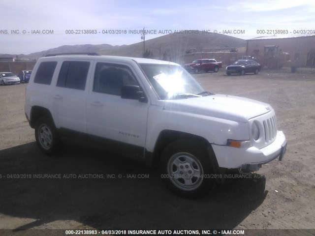 1C4NJRBB8FD134911 - 2015 JEEP PATRIOT SPORT WHITE photo 1